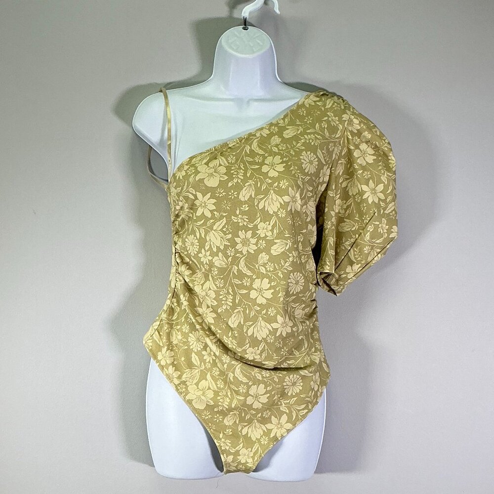 Free People Somethin' Bout You Women's Size M Beige Bodysuit NWT